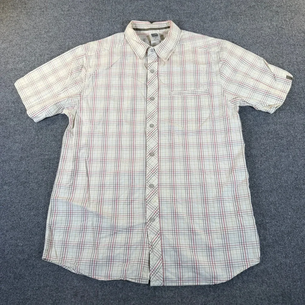 The North Face A5 Series Mens Medium Short Sleeve Plaid Button Down Shirt #3315